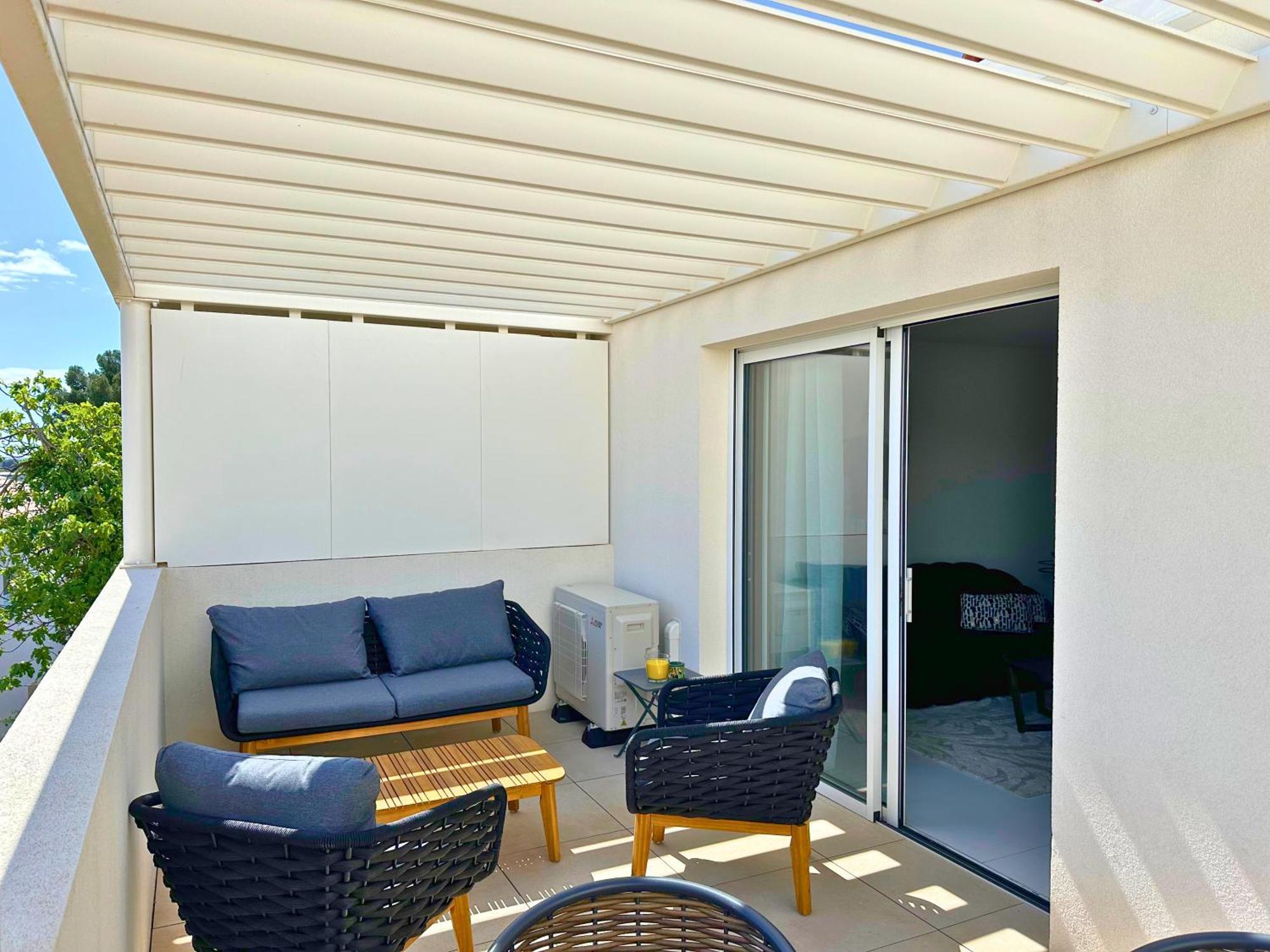Le Square D'Evan - Appartement De Standing - Grande Terrasse Exterieure - Climatisation Saint-Aunes Exteriör bild